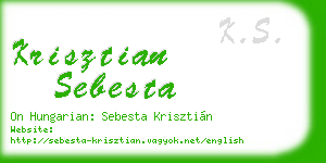 krisztian sebesta business card